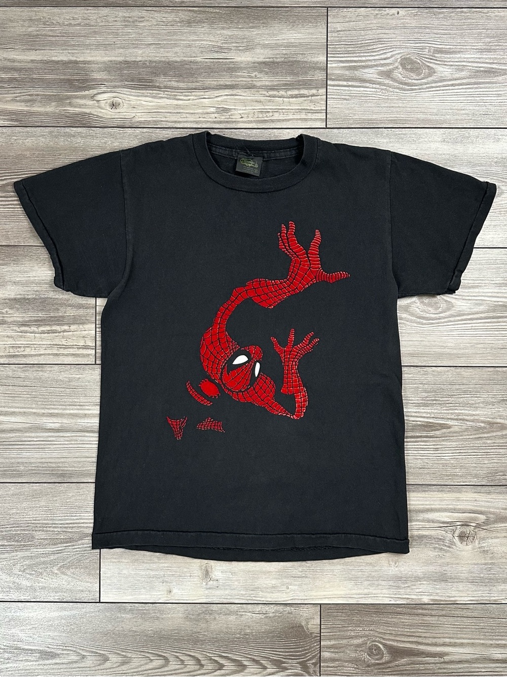 Vintage 90’s Marvel Spider-Man Flocked Graphic T Shirt